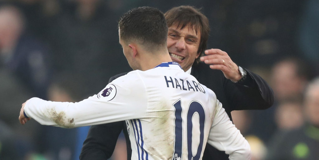 Hazard says Antonio Conte made him a better player in a week