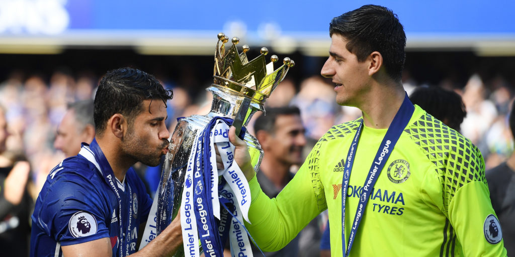 Courtois praises outgoing Costa but is pleased with Morata