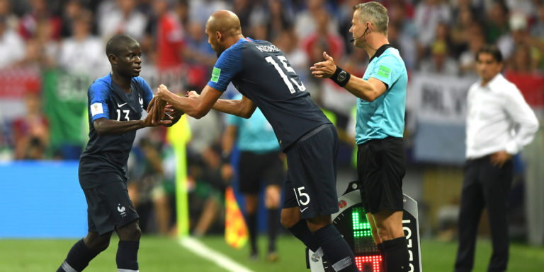 Kante suffered with a stomach bug during World Cup final