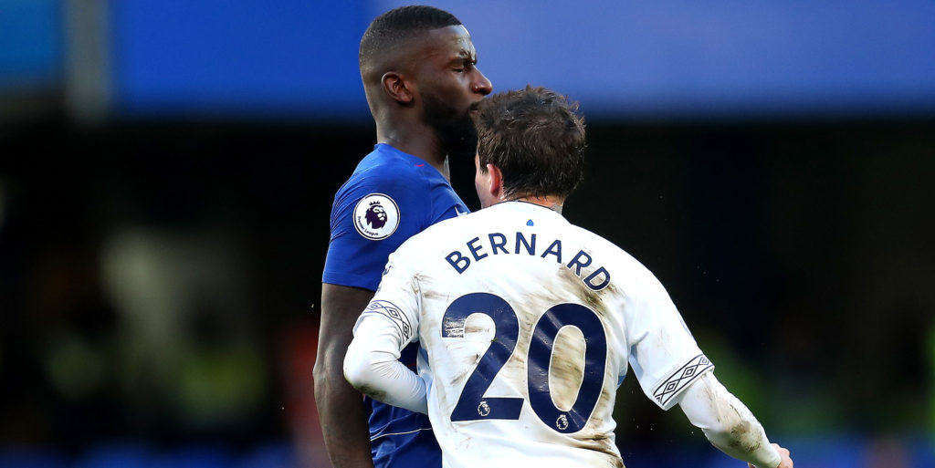 Rudiger slams Bernard for off the ball clash