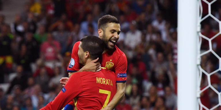 Jordi Alba welcomes prospect of Barcelona signing Morata