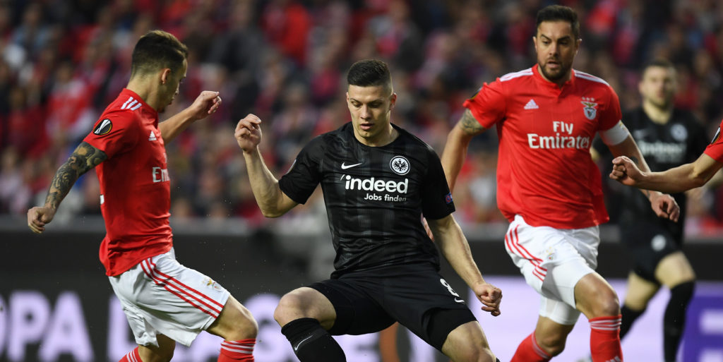 Manchester City watch Chelsea target Jovic in Europa League action