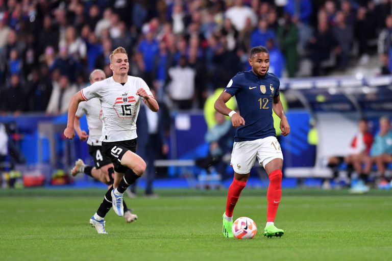 RB-Leipzig-attacker-Christopher-Nkunku-in-action-for-France