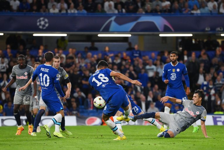 Chelsea's Armando Broja has a shot at goal