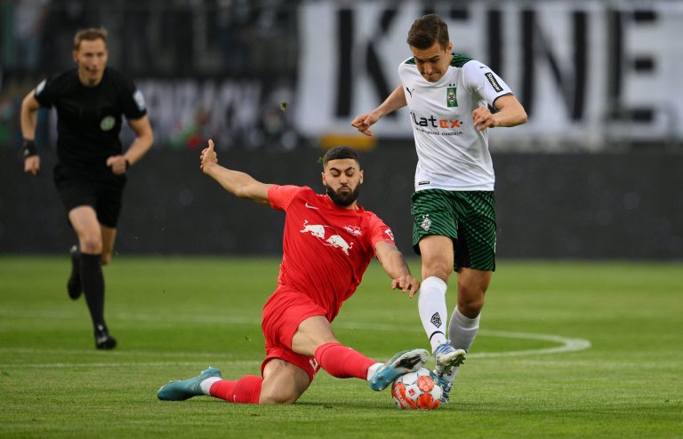 Chelsea transfer target Josko Gvardiol wins a tackle