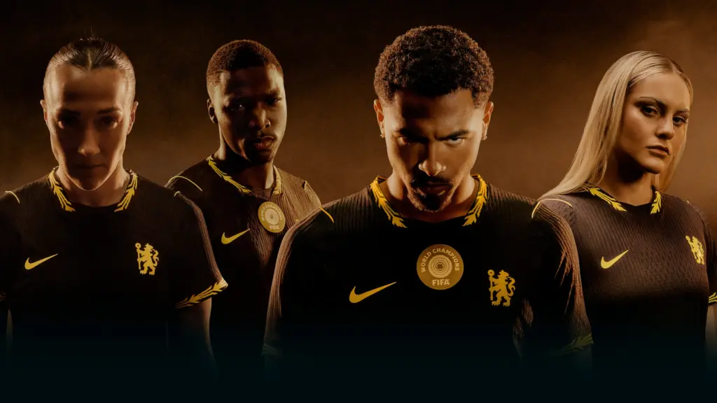 Chelsea officially unveil new black and gold away kit