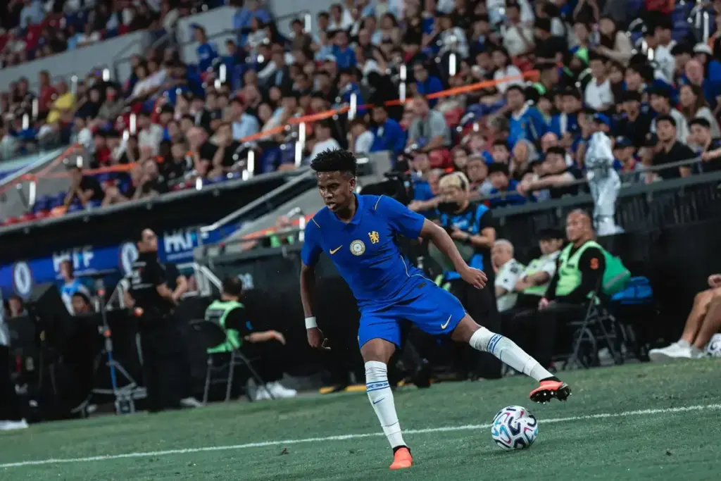 Estevao in action for Chelsea