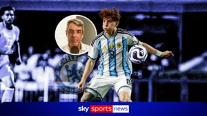 Chelsea’s Valentin Barco supplies Argentina’s SEVENTH goal as Emi Martinez receives ovation