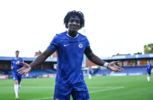 Chelsea striker Shim Mheuka scores after just NINE minutes as England see off France